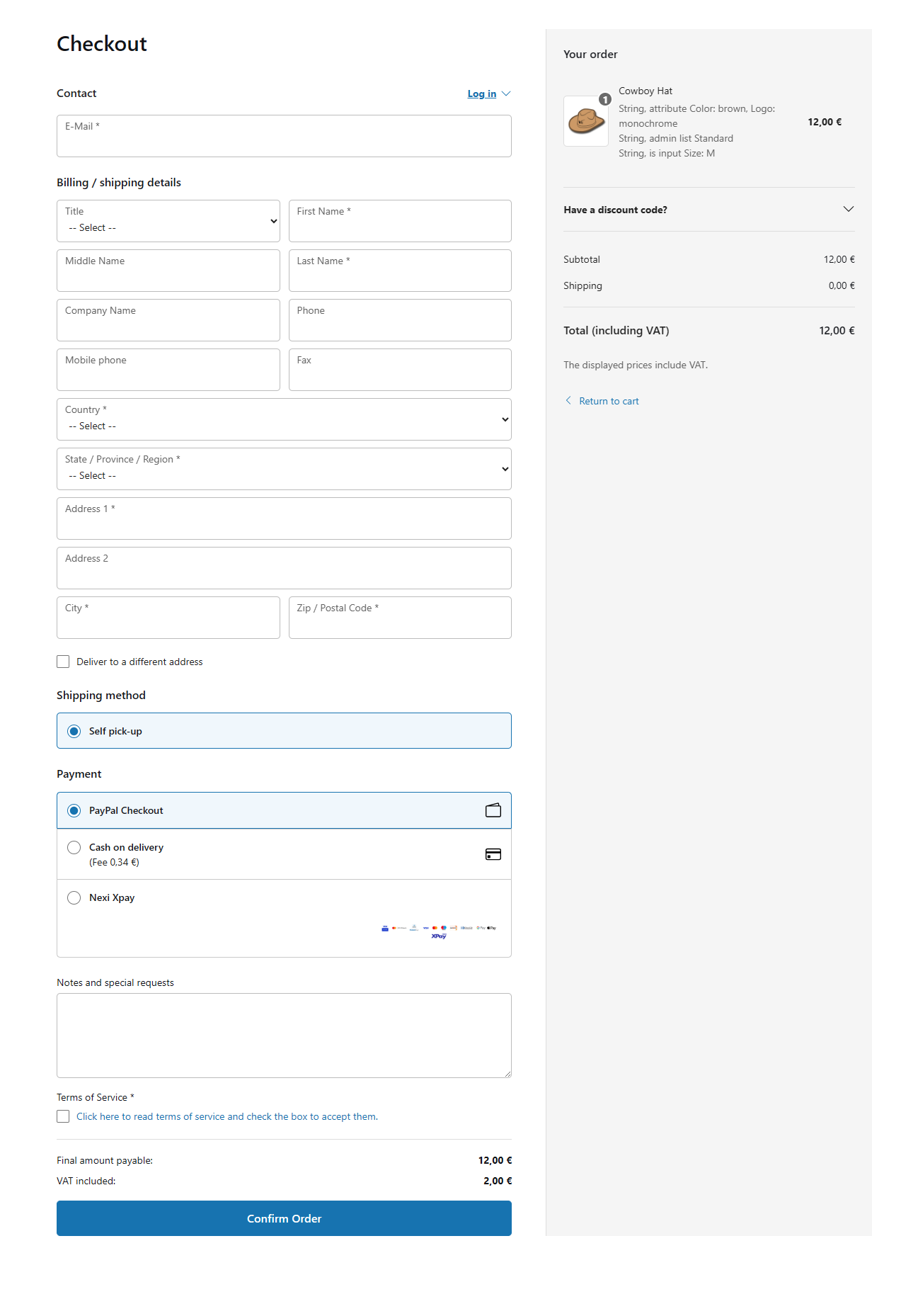 Premium Checkout Suite One Page checkout on desktop with customer details, methods and order summary